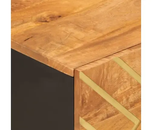 Kohvilaud, Pruun Ja Must, 80 X 50 X 40 cm Mangopuit Kohvilaud, Pruun Ja Must, 80 X 50 X 40 cm Mangopuit