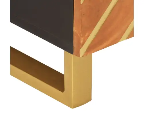 Kohvilaud, Pruun Ja Must, 80 X 50 X 40 cm Mangopuit Kohvilaud, Pruun Ja Must, 80 X 50 X 40 cm Mangopuit