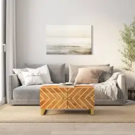 Kafijas Galdiņš, Brūns Un Melns, 80X50X40 Cm, Mango Masīvkoks Vidaxl
