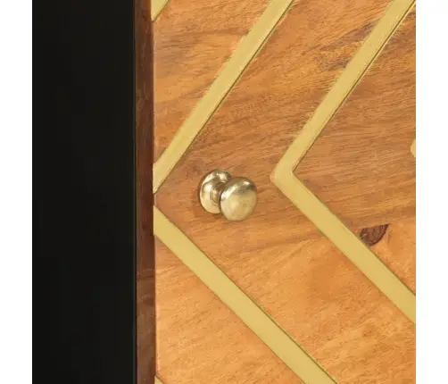 Kafijas Galdiņš, Brūns Un Melns, 100X54X40 Cm, Mango Masīvkoks Vidaxl