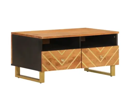 Kohvilaud, Pruun Ja Must, 80X54X40 cm Mangopuit