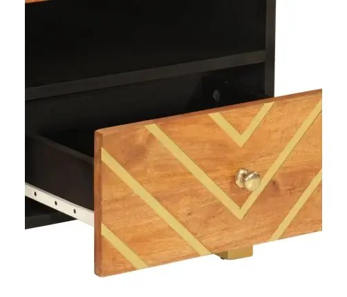 Kohvilaud, Pruun Ja Must, 80X54X40 cm Mangopuit