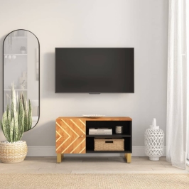 Tv Kapp, Pruun Ja Must, 80X31,5X46 cm Mangopuit