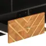 Tv Skapītis, Brūns Un Melns, 100X33,5X46 Cm, Mango Masīvkoks Vidaxl