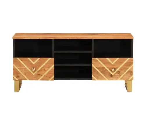 Tv Kapp, Pruun Ja Must, 100X33,5X46 cm Mangopuit