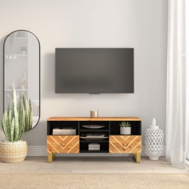 Tv Kapp, Pruun Ja Must, 100X33,5X46 cm Mangopuit