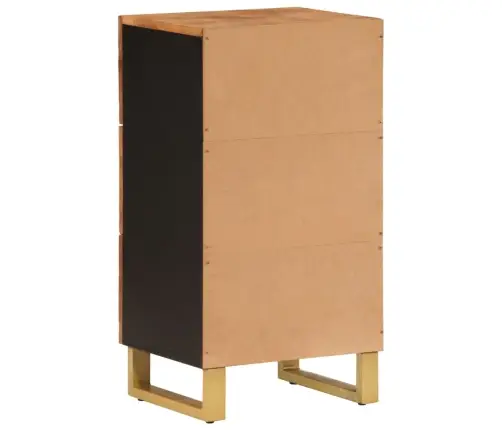 Skapītis, Brūns Un Melns, 40X33,5X75 Cm, Mango Masīvkoks Vidaxl