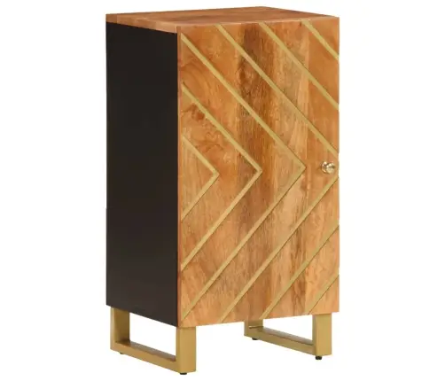 Skapītis, Brūns Un Melns, 40X33,5X75 Cm, Mango Masīvkoks Vidaxl