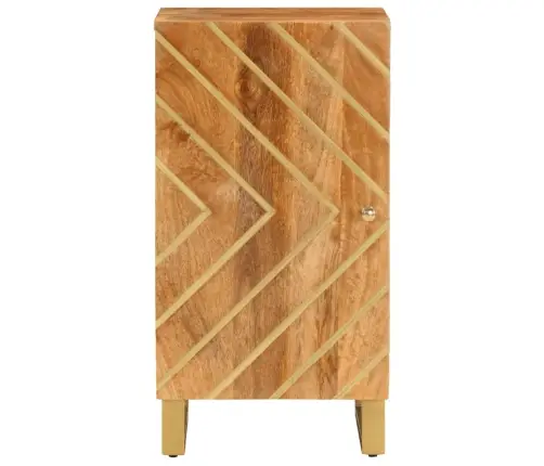 Skapītis, Brūns Un Melns, 40X33,5X75 Cm, Mango Masīvkoks Vidaxl