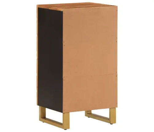 Skapītis, Brūns Un Melns, 40X33,5X75 Cm, Mango Masīvkoks Vidaxl