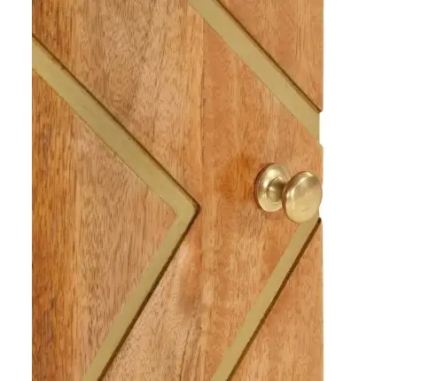 Skapītis, Brūns Un Melns, 40X33,5X75 Cm, Mango Masīvkoks Vidaxl