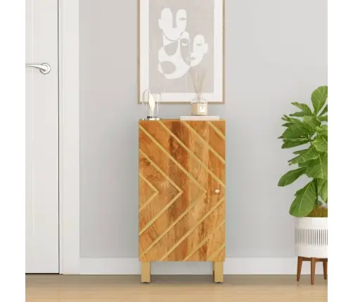 Skapītis, Brūns Un Melns, 40X33,5X75 Cm, Mango Masīvkoks Vidaxl