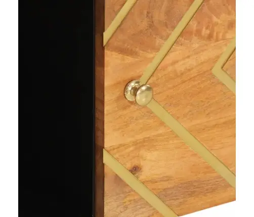 Šoninė Spintelė, Ruda Ir Juoda, 80X33,5X75cm Mango Masyvas