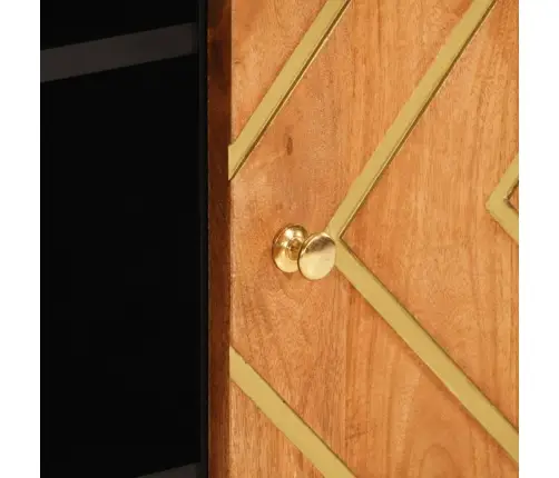 Šoninė Spintelė, Ruda Ir Juoda, 90X33,5X75cm Mango Masyvas