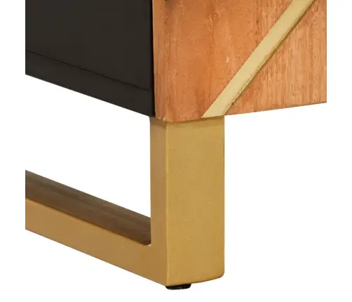 Šoninė Spintelė, Ruda Ir Juoda, 90X33,5X75cm Mango Masyvas