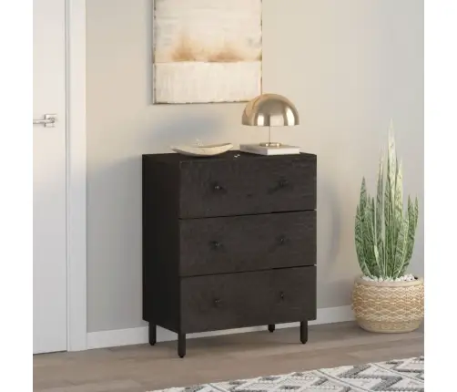 Skapītis, 60X33X75 Cm, Melns, Mango Masīvkoks Vidaxl