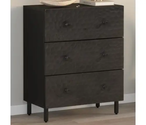 Skapītis, 60X33X75 Cm, Melns, Mango Masīvkoks Vidaxl