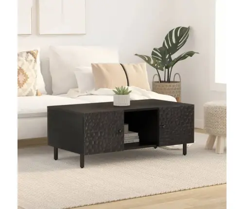 Kafijas Galdiņš, 100X54X40 Cm, Melns, Mango Masīvkoks Vidaxl