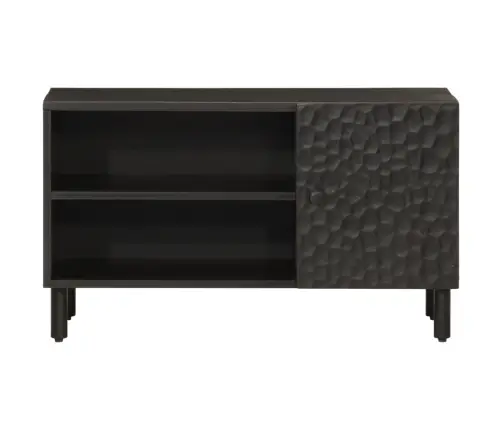 Tv Skapītis, 80X31X46 Cm, Melns, Mango Masīvkoks Vidaxl