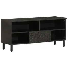 Tv Skapītis, 100X33X46 Cm, Melns, Mango Masīvkoks Vidaxl
