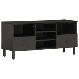 Tv Skapītis, 100X33X46 Cm, Melns, Mango Masīvkoks Vidaxl