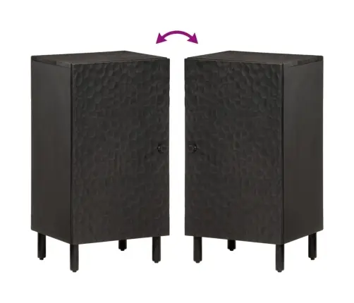 Skapītis, 40X33X75 Cm, Melns, Mango Masīvkoks Vidaxl Skapītis, 40X33X75 Cm, Melns, Mango Masīvkoks Vidaxl