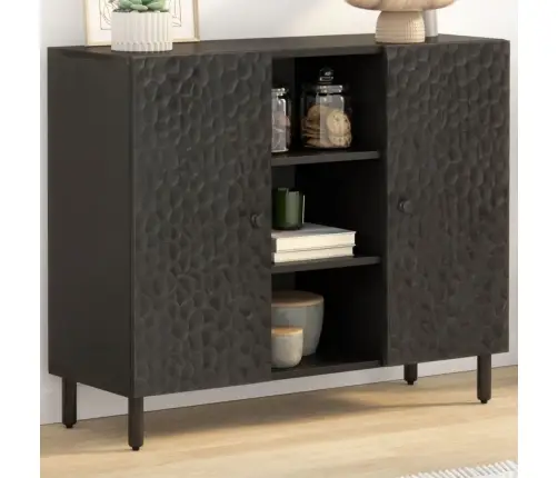 Skapītis, 90X33X75 Cm, Melns, Mango Masīvkoks Vidaxl