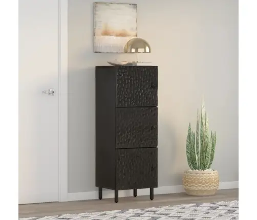 Augstais Skapītis, 40X33X110 Cm, Melns, Mango Masīvkoks Vidaxl