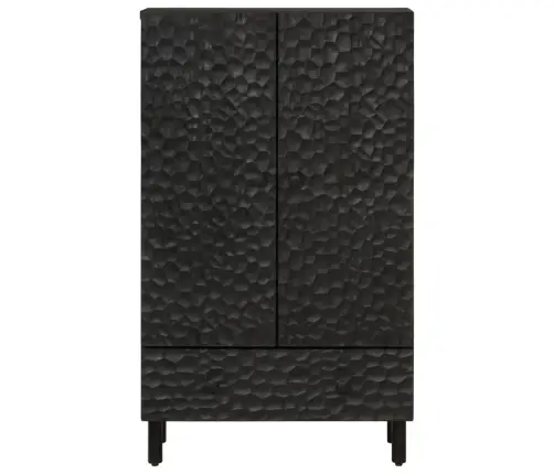 Augstais Skapītis, 60X33X100 Cm, Melns, Mango Masīvkoks Vidaxl