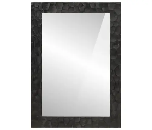 Vonios Veidrodis, Juodas, 50X70X2,5cm Mango Masyvas Ir Stiklas