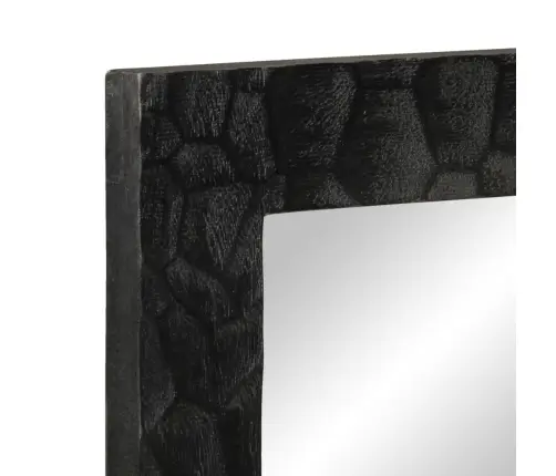 Vonios Veidrodis, Juodas, 50X70X2,5cm Mango Masyvas Ir Stiklas