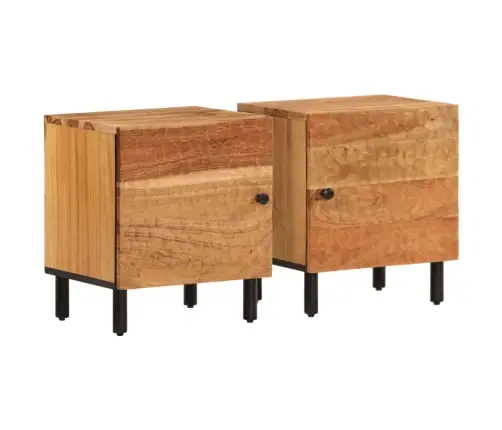 Naktinės Spintelės, 2Vnt., 40X33X46cm Akacijos Masyvas