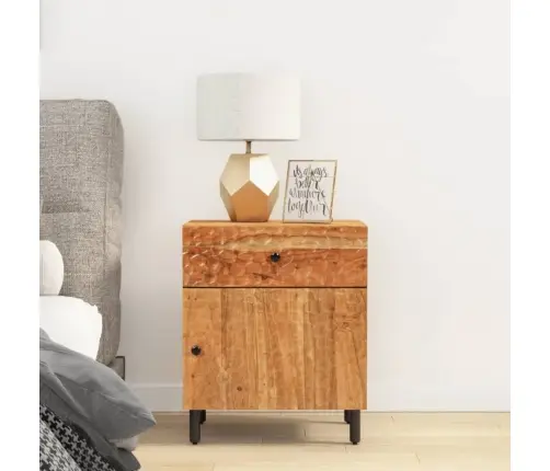 Naktinė Spintelė, 50X33X60cm Akacijos Medienos Masyvas