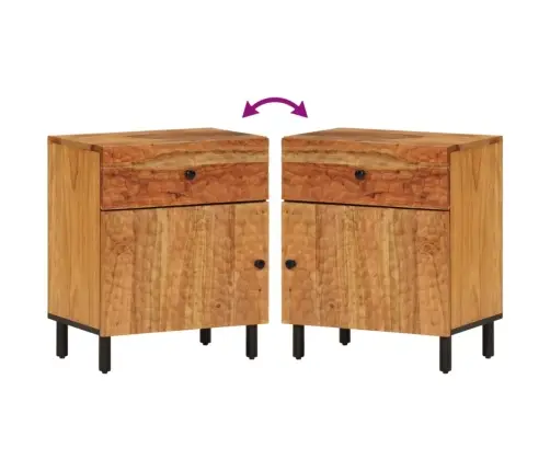 Naktinė Spintelė, 50X33X60cm Akacijos Medienos Masyvas