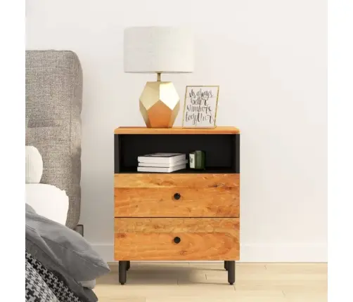 Naktsskapītis, 50X33X60 Cm, Akācijas Masīvkoks Vidaxl