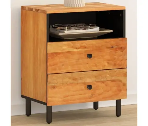 Naktsskapītis, 50X33X60 Cm, Akācijas Masīvkoks Vidaxl