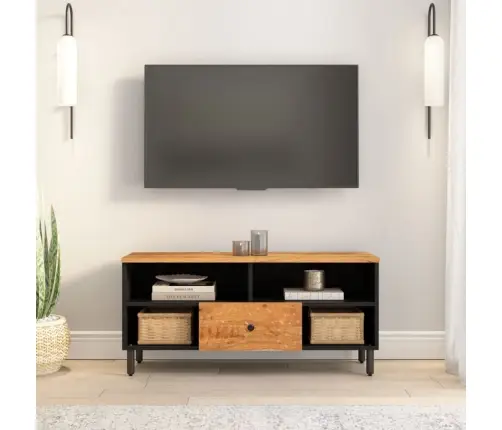 Tv Skapītis, 100X33X46 Cm, Akācijas Masīvkoks Vidaxl