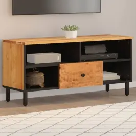 Tv Skapītis, 100X33X46 Cm, Akācijas Masīvkoks Vidaxl