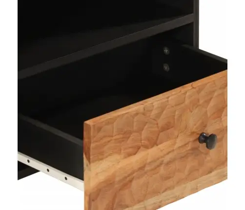 Tv Skapītis, 80X33X46 Cm, Akācijas Masīvkoks Vidaxl