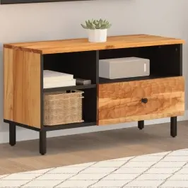 Tv Skapītis, 80X33X46 Cm, Akācijas Masīvkoks Vidaxl