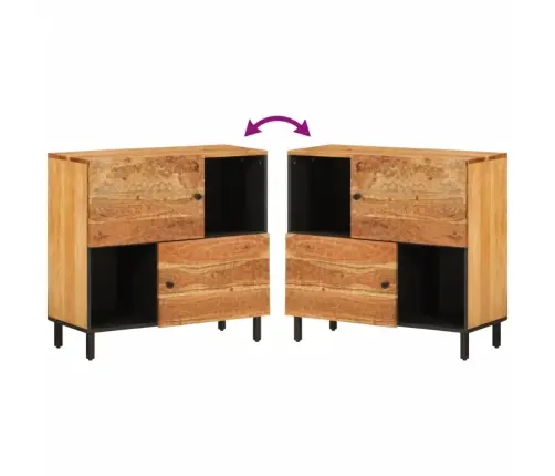 Šoninė Spintelė, 80X33X75cm Akacijos Medienos Masyvas