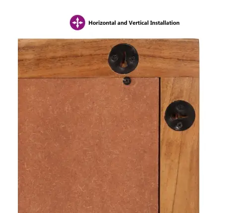 Spogulis, 50X70X2,5 Cm, Akācijas Masīvkoks Un Stikls Vidaxl