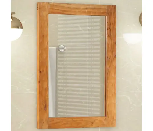 Spogulis, 50X70X2,5 Cm, Akācijas Masīvkoks Un Stikls Vidaxl