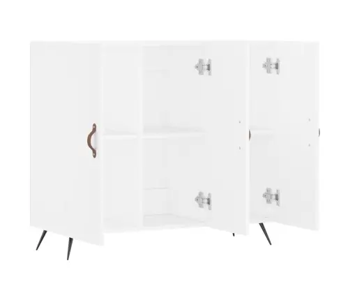 Kumode, Balta, 90X34X80 Cm, Inženierijas Koks Vidaxl