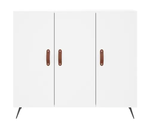 Kumode, Balta, 90X34X80 Cm, Inženierijas Koks Vidaxl