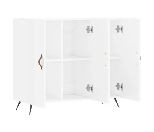 Kumode, Spīdīgi Balta, 90X34X80 Cm, Inženierijas Koks Vidaxl