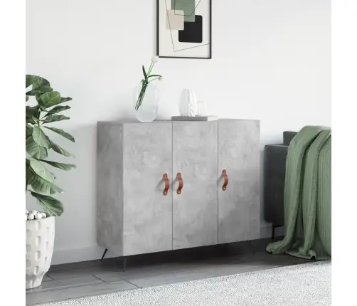 Kumode, Betona Pelēka, 90X34X80 Cm, Inženierijas Koks Vidaxl Kumode, Betona Pelēka, 90X34X80 Cm, Inženierijas Koks Vidaxl