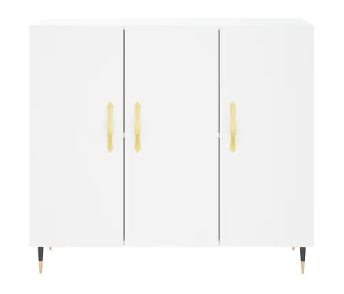 Kumode, Balta, 90X34X80 Cm, Inženierijas Koks Vidaxl