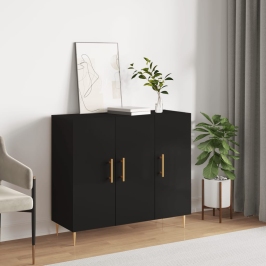 Kumode, Melns, 90X34X80 Cm, Inženierijas Koks Vidaxl