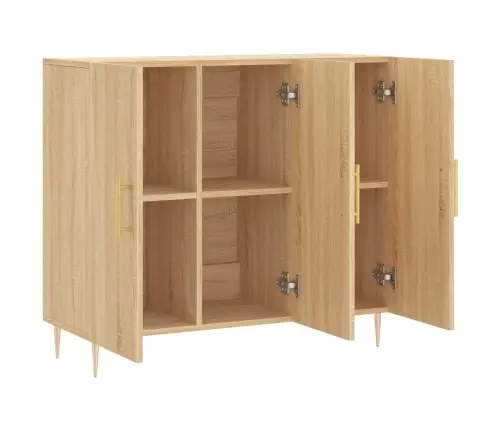 Kumode, Ozolkoka Krāsa, 90X34X80 Cm, Inženierijas Koks Vidaxl